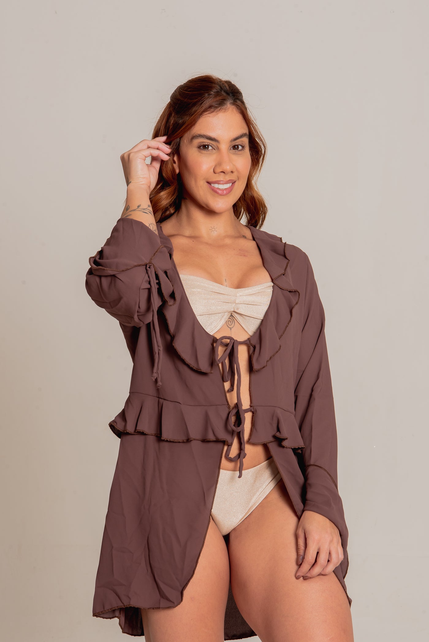 KIMONO COM BABADO